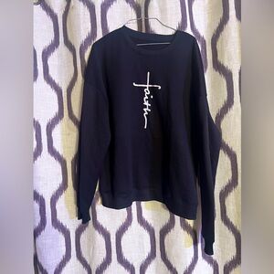 WOMENS SHEIN CREWNECK FAITH SWEATSHIRT